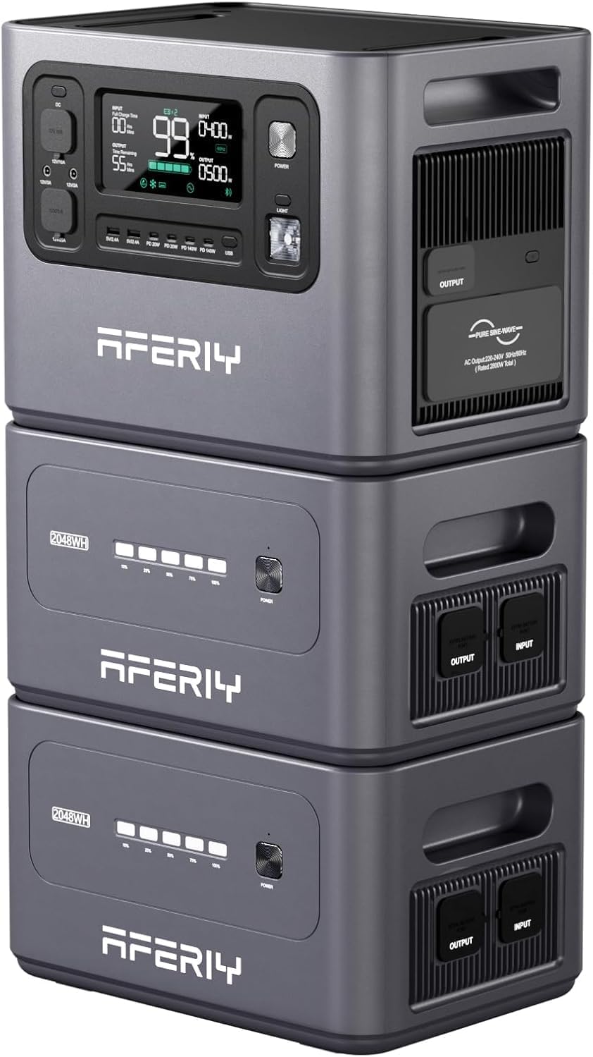 Detalle de AFERIY 6144Wh Generatore Elettrico 2800W