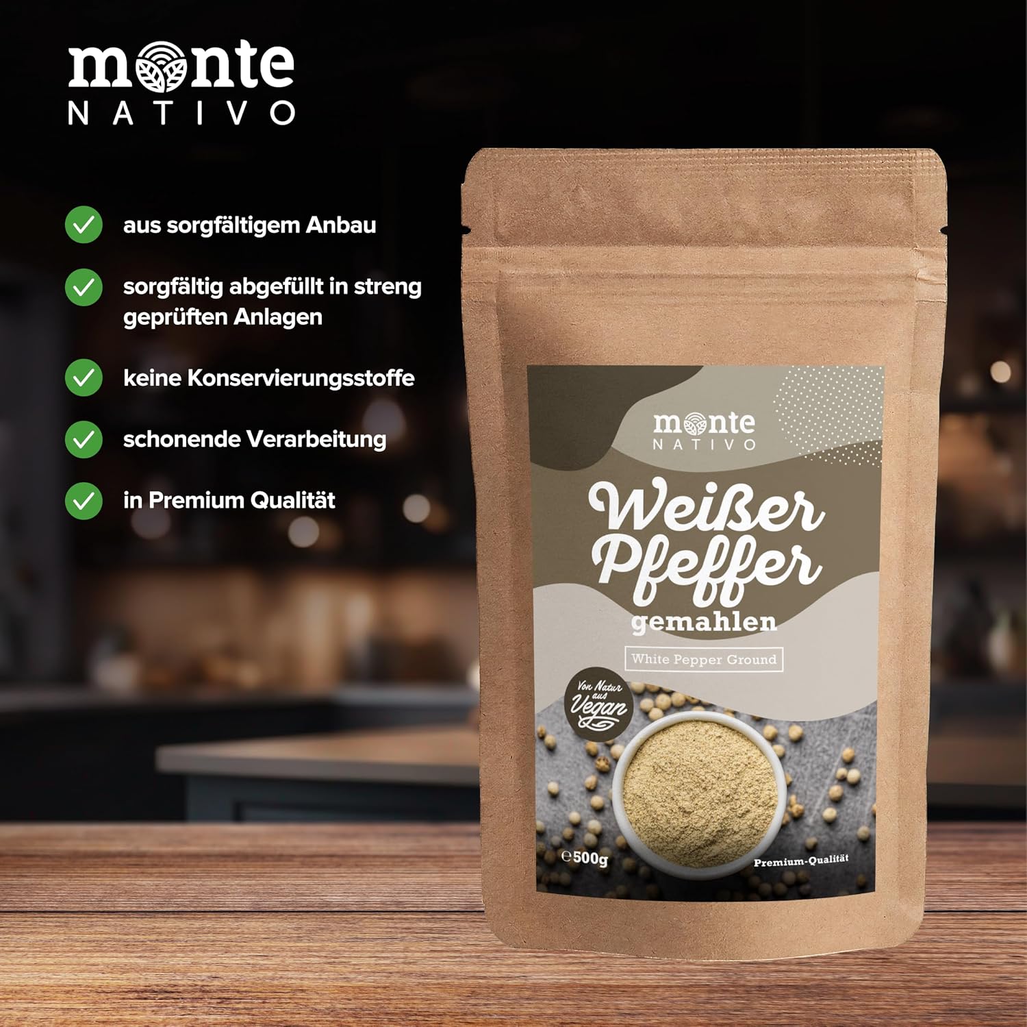 Thumbnail 5 de Monte Nativo Pfeffer gemahlen weiß – 500 g