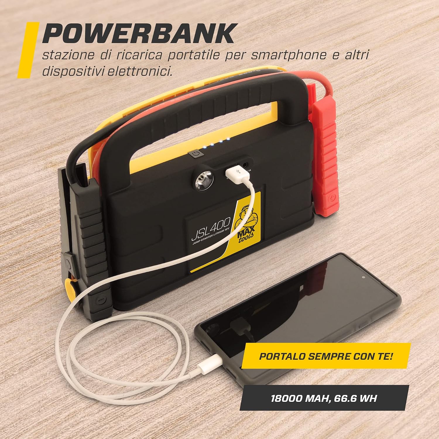 Thumbnail 5 de MAXTOOLS JSL400 Avviamento d’Emergenza Professionale per Automobile 2400 A – Potente, Sicuro e Versatile