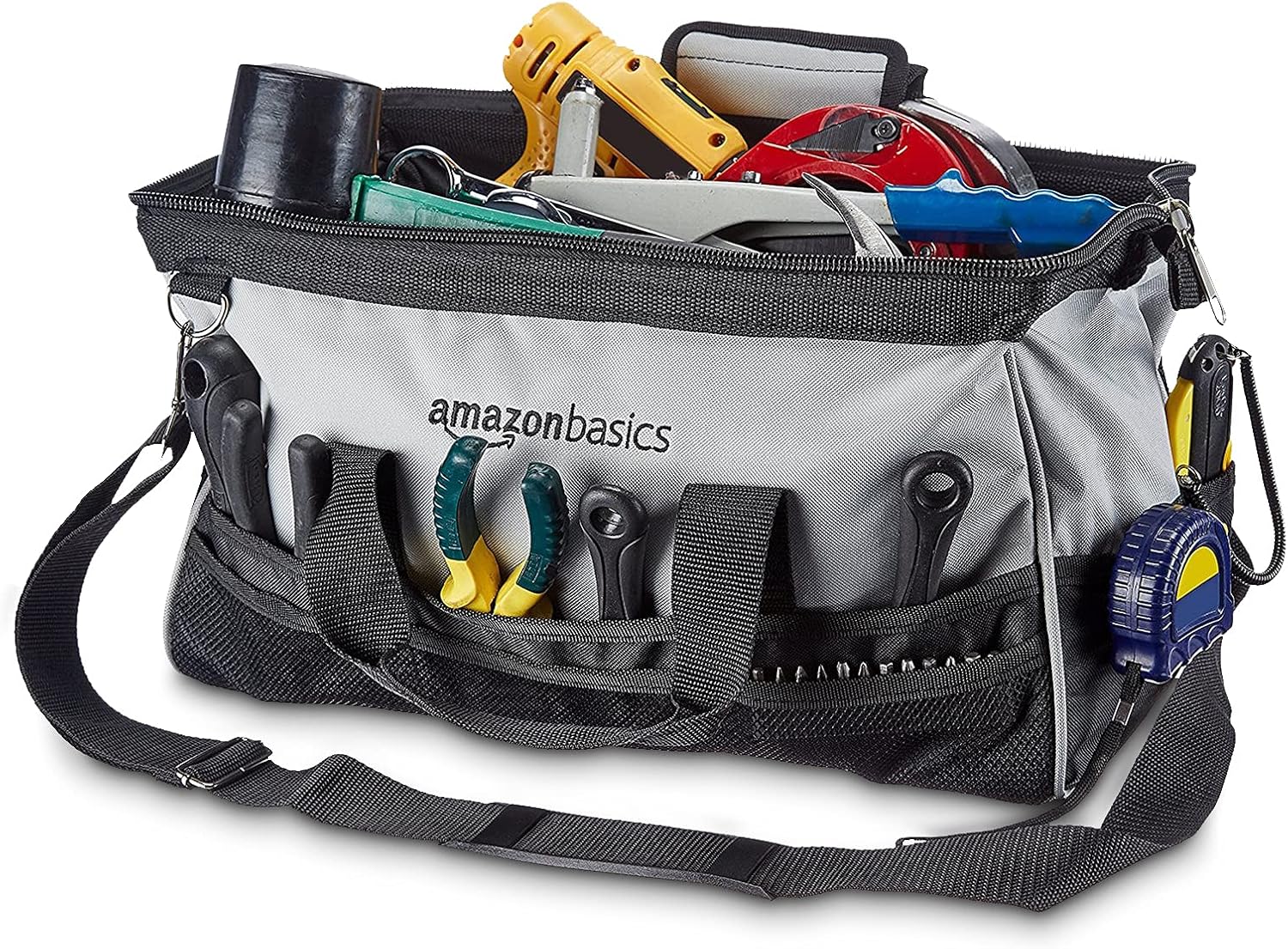 Thumbnail 1 de Amazon Basics Werkzeugtasche – 41 cm, grau/schwarz, 26 Fächer
