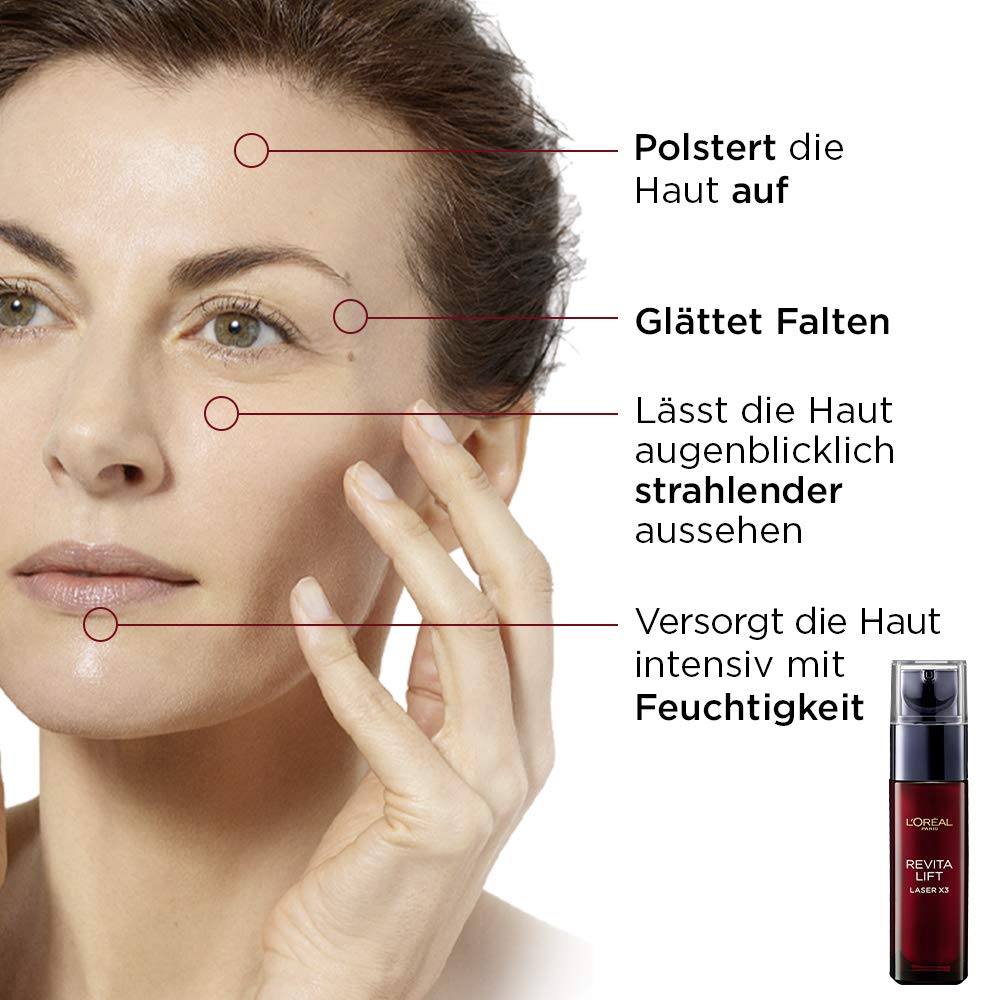 Detalle 2 de L'Oréal Paris Revitalift Laser X3 Serum (Anti-Aging) mit Hyaluronsäure, 30 ml – Packung mit 2