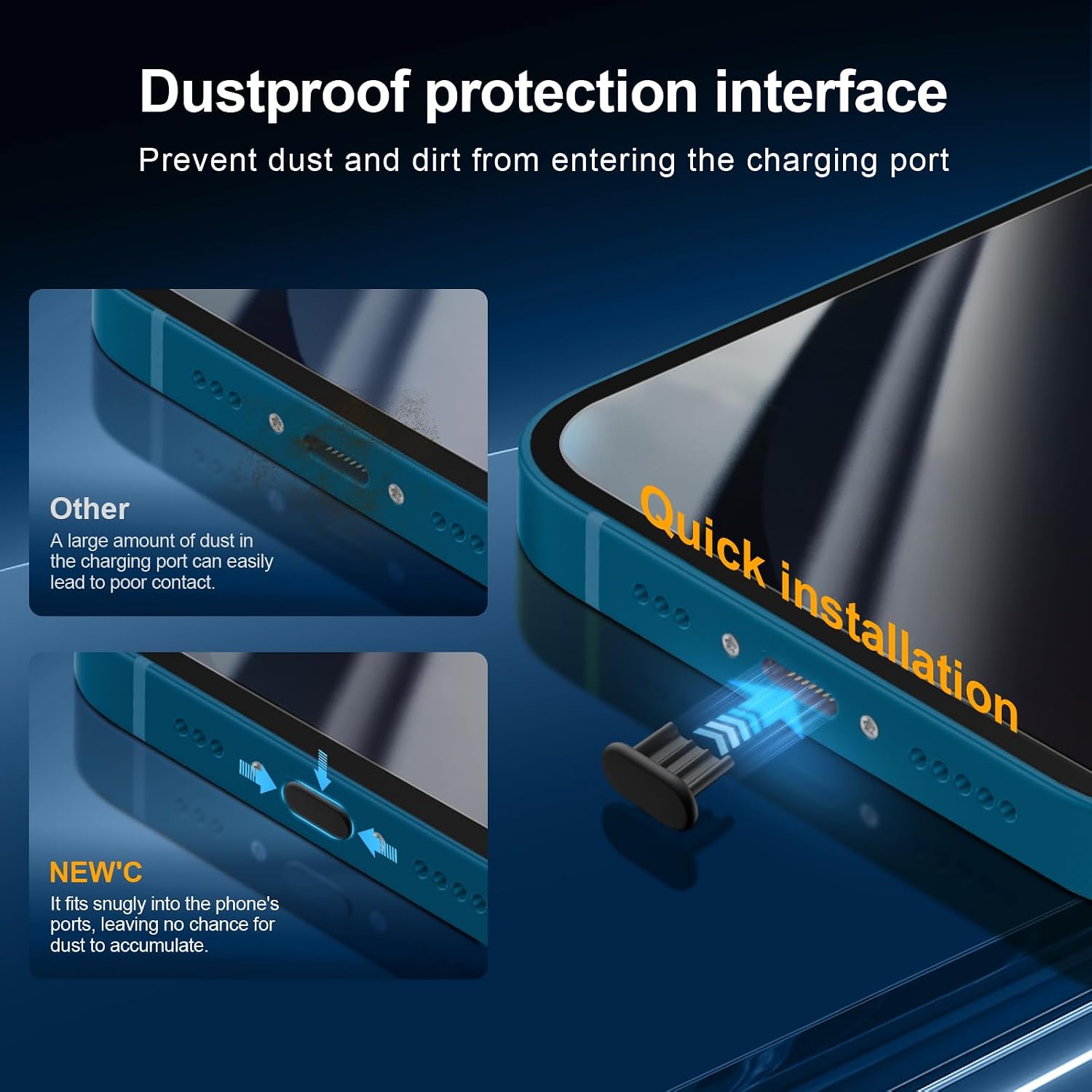 Thumbnail 6 de NEW’C 3x Privacy Tempered Glass Screen Protector for iPhone 13 (6.1") + 3x Camera Lens Protectors (privacy angle 28°)