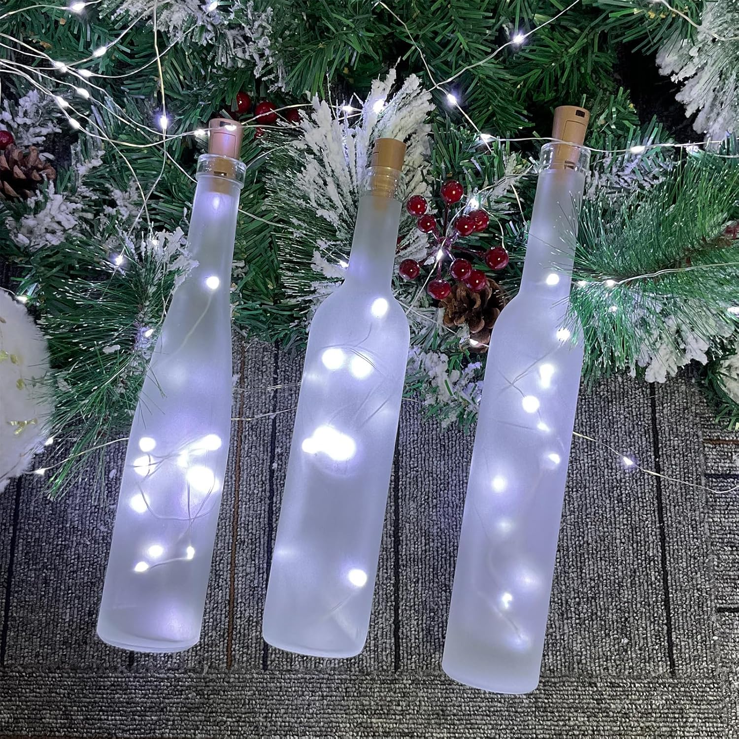 Thumbnail 3 de LEECOCO LED-Flaschenlicht – 18 Stück, 2 m, 20 LEDs pro Korken, kaltweiß
