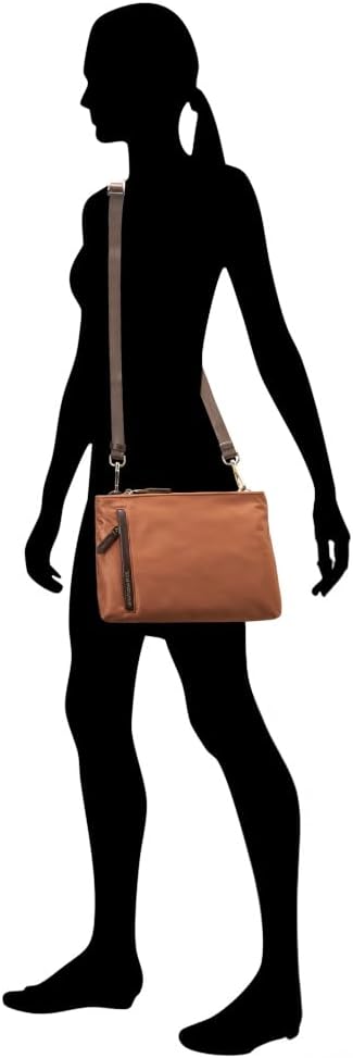Thumbnail 3 de Mandarina Duck Hunter Pochette, Femme — petit nylon brillant avec détails en cuir synthétique
