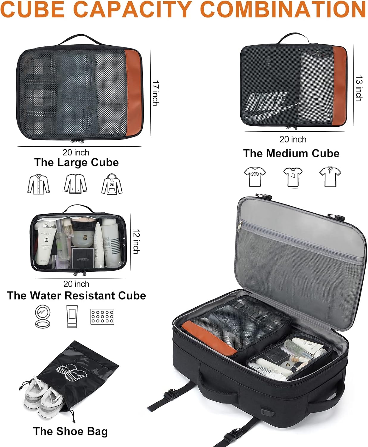 Thumbnail 3 de Lumesner Carry on Backpack 40L