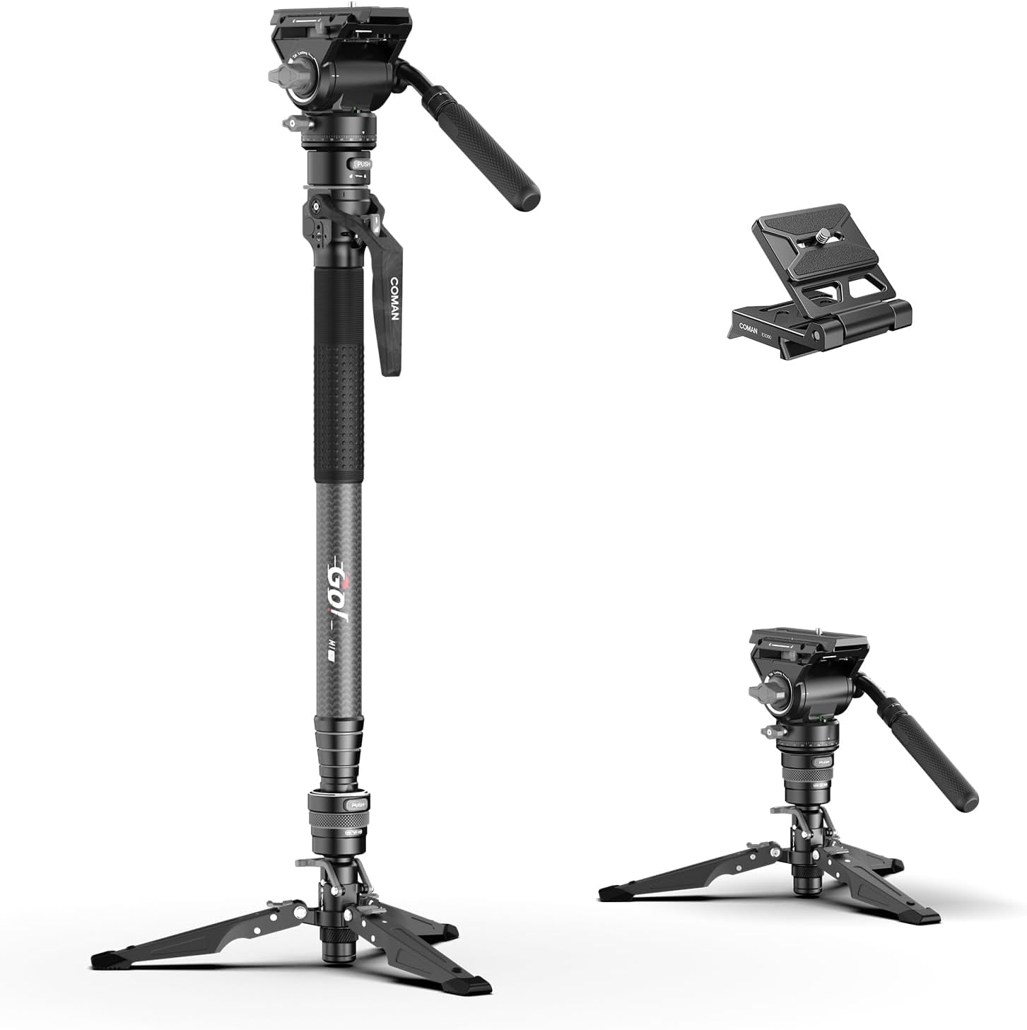 Detalle de COMAN M1Pro V5 Einbeinstativ 175 cm