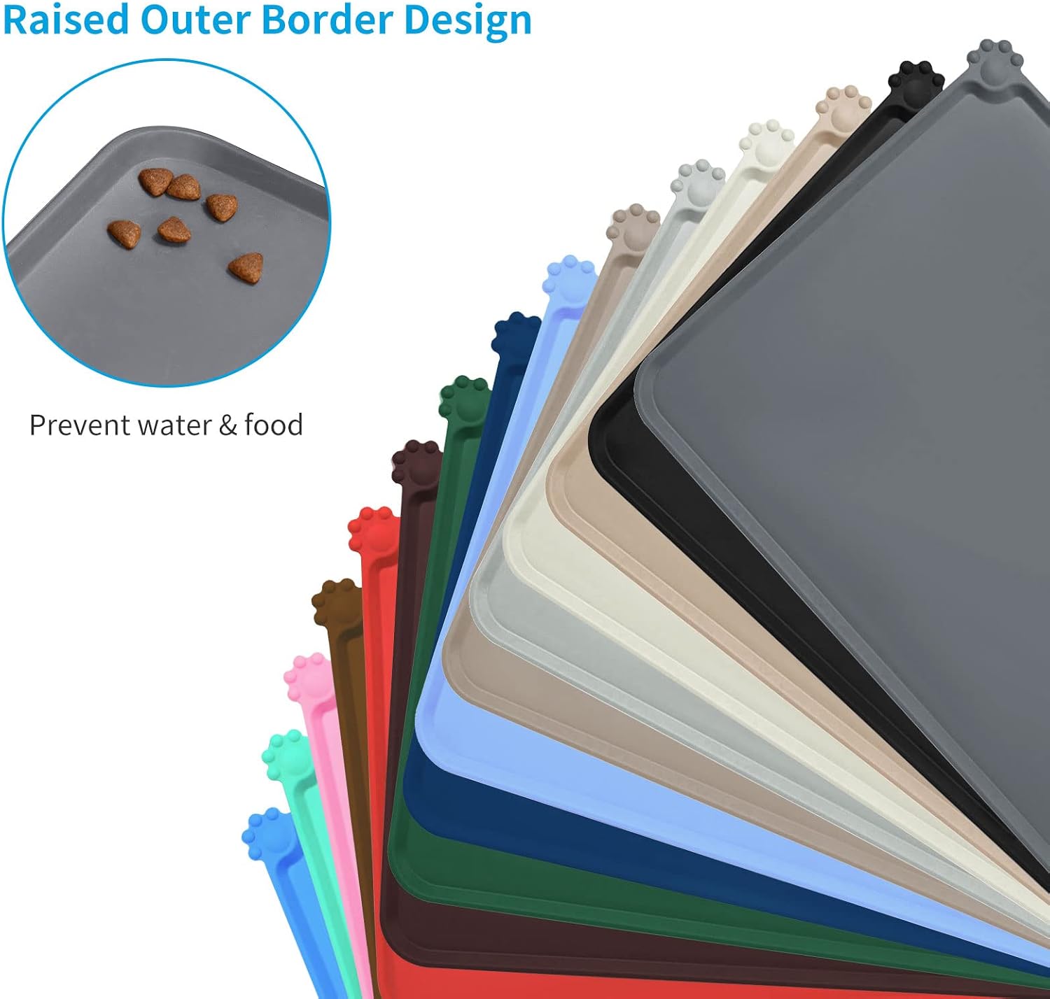 Detalle de AUDWUD Anti slip pet feeding mat 87 x 58cm