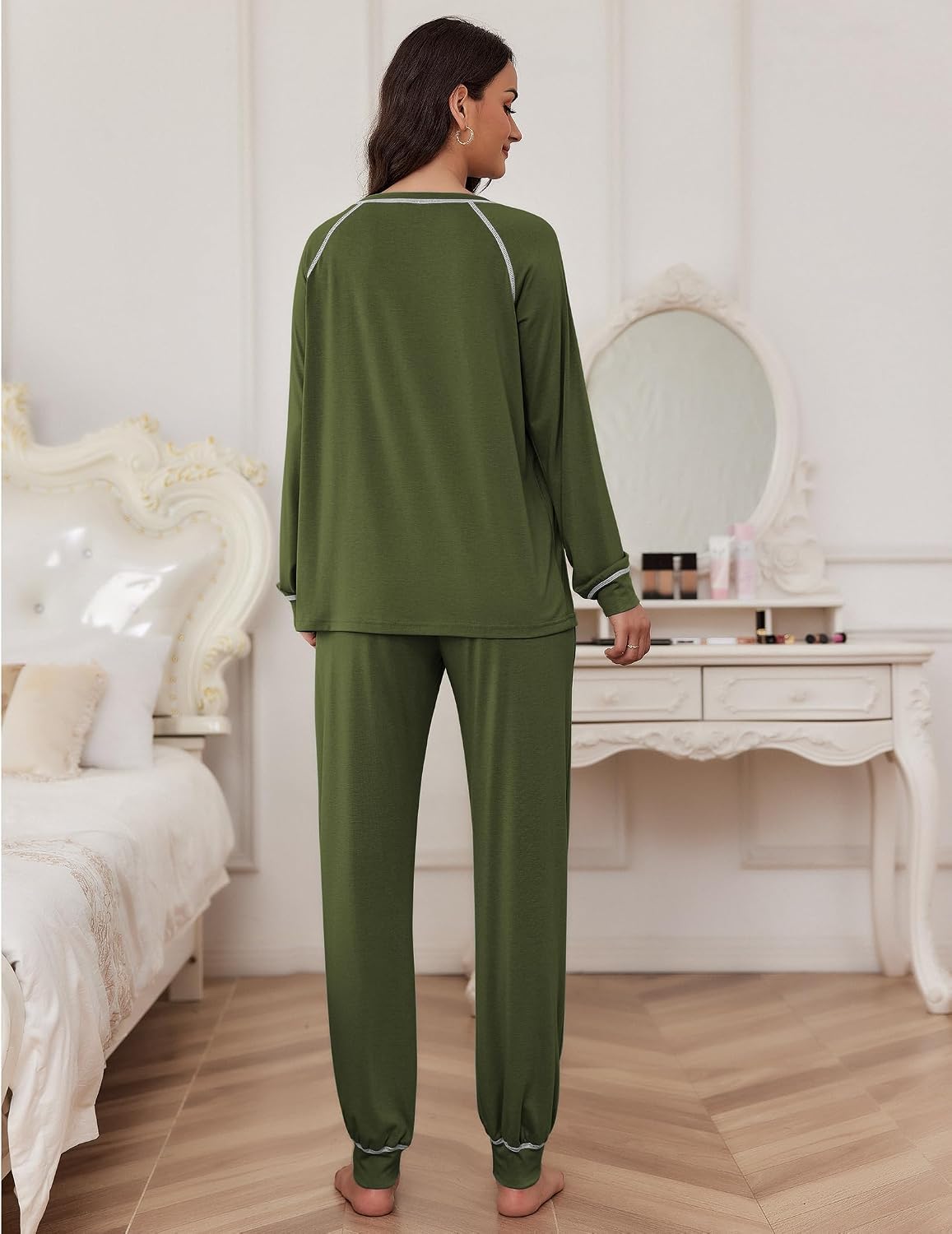Thumbnail 3 de Ekouaer Women's Pajama Set, Long-Sleeve