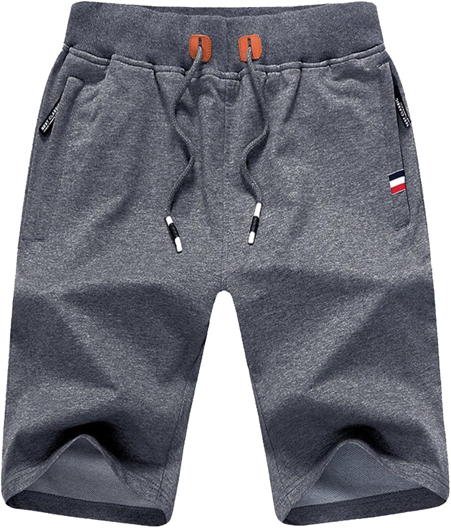 Thumbnail 6 de JustSun Men's Casual Sports Joggers Shorts with Elastic Waist and Zip Pockets