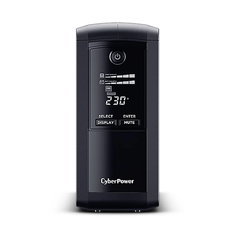 Detalle de CyberPower VP700ELCD: SAI/UPS de 700VA para oficina y hogar con AVR y LCD