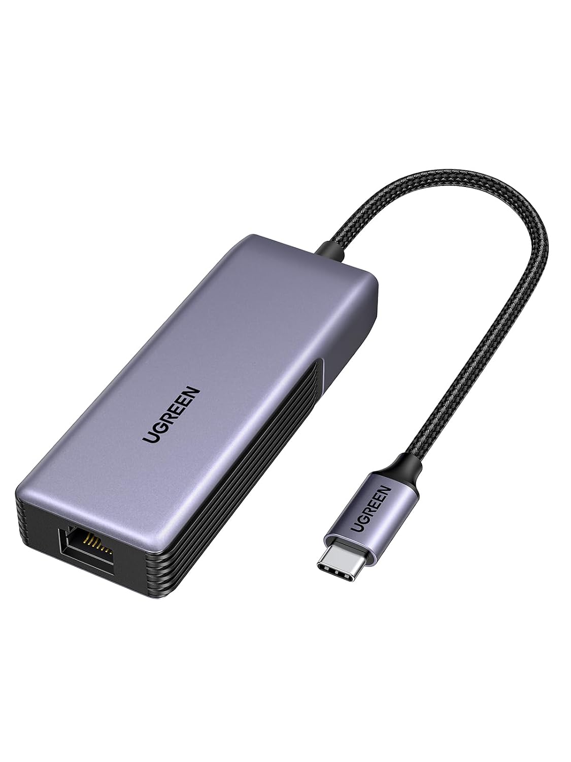 Detalle de UGREEN Adattatore USB-C Ethernet RJ45 5 Gbps con WOL, Auto MDI/MDIX e alluminio