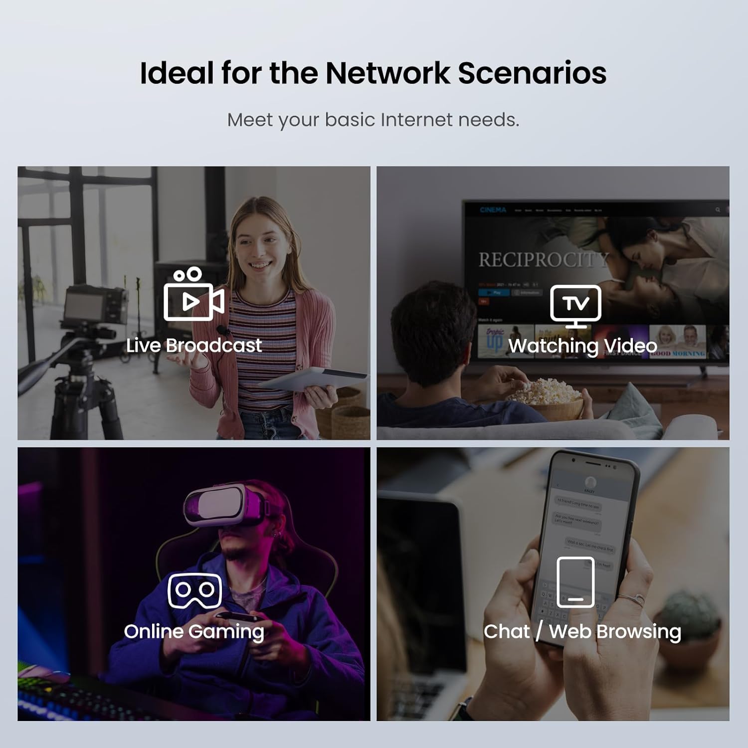Thumbnail 6 de Tenda AC8 AC1200 dual-band Wi‑Fi router with Beamforming, MU‑MIMO and app control