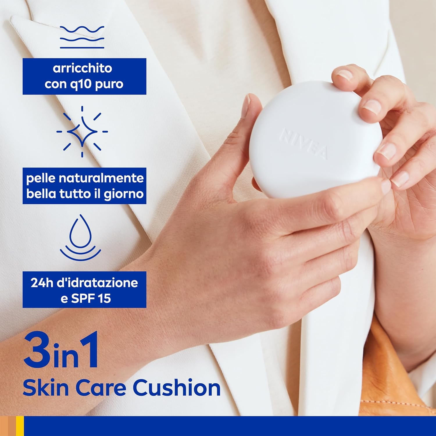 Detalle de NIVEA Q10 Plus Anti-Age fondotinta cushion 15ml 💄