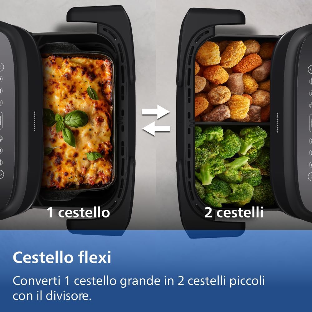 Thumbnail 2 de Philips Airfryer Serie 1000: Friggitrice ad aria Dual Basket da 7,1 L con RapidAir e 10 modalità