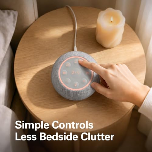 Thumbnail 6 de Zarler White Noise Machine for Adults with 25 Sounds, Night Light and Alarm Clock