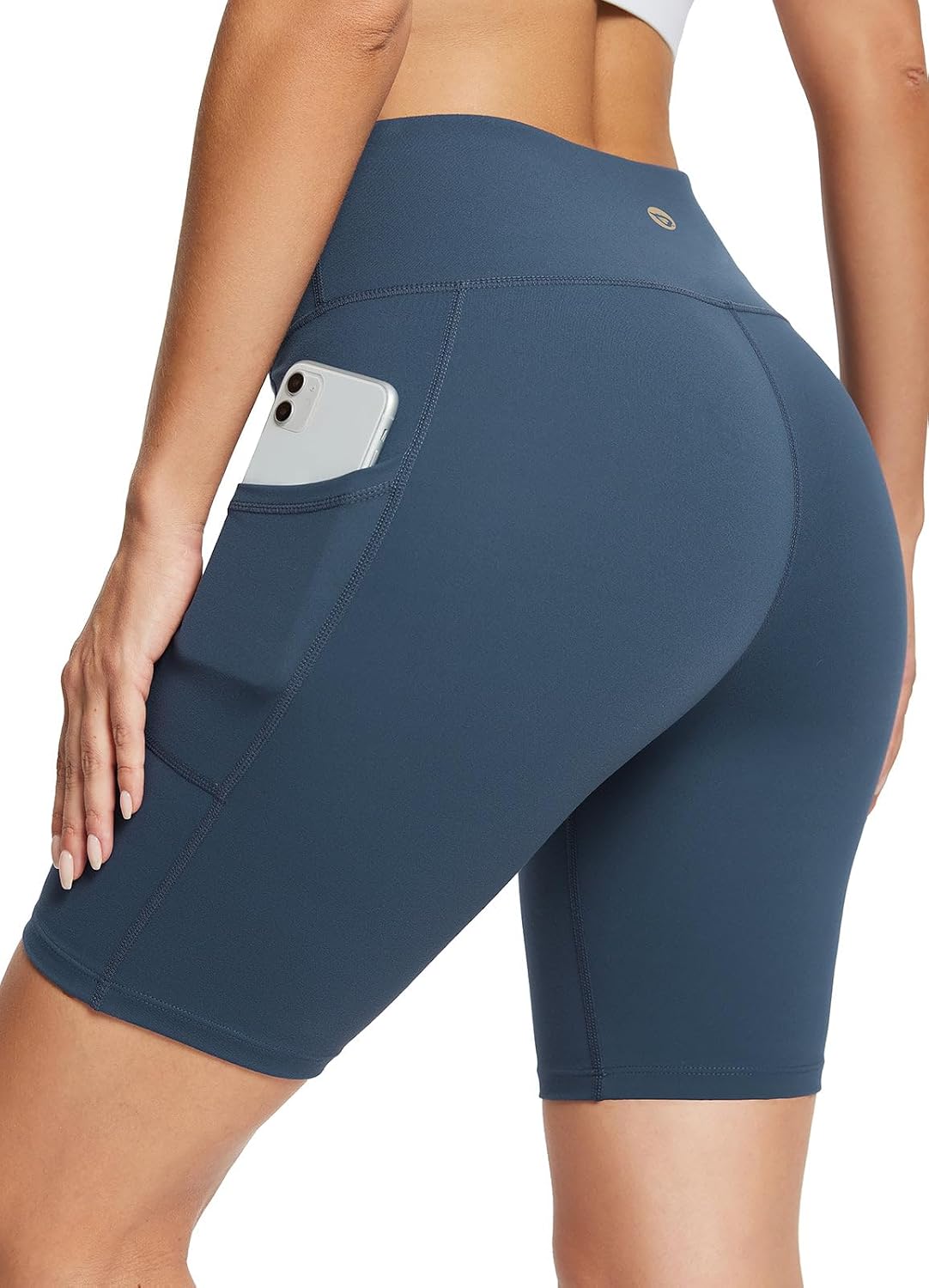 Detalle 2 de baleaf Women’s Biker Shorts High Waist 8"