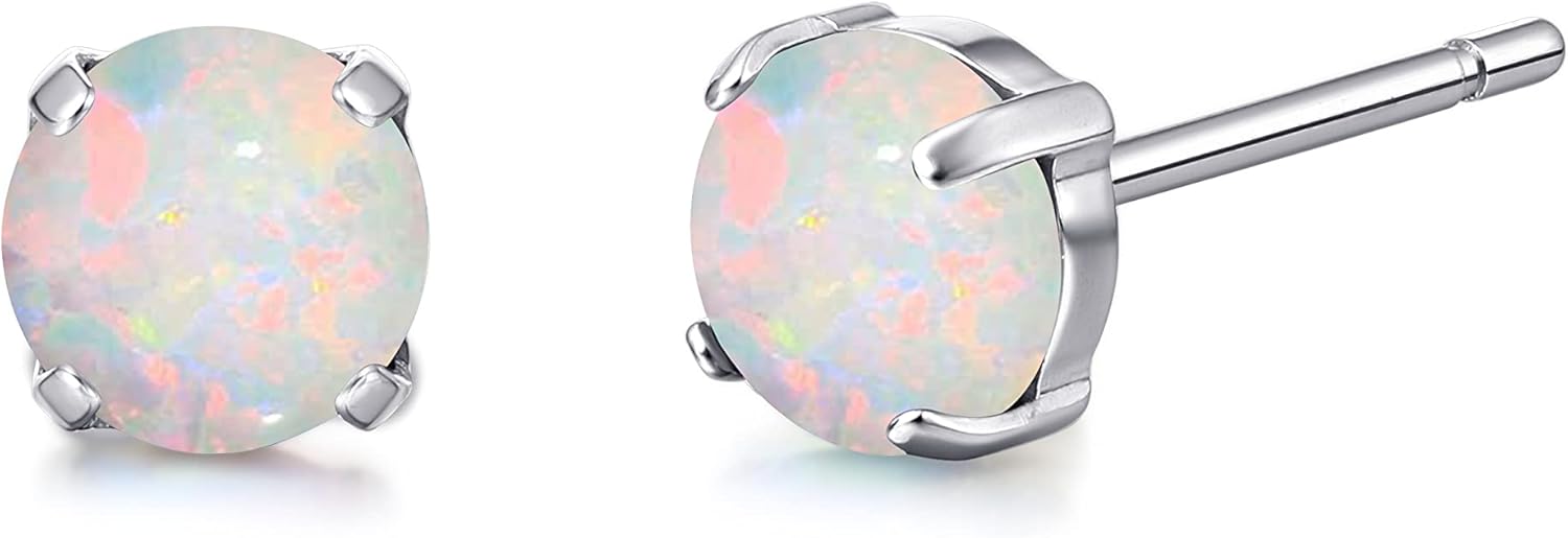 Limerence Titan Ohrstecker – G23 Titan, hypoallergen, 5 mm Zirkonia, 0,8 mm Stift, 20G – zeitloses Piercing für Damen & Herren