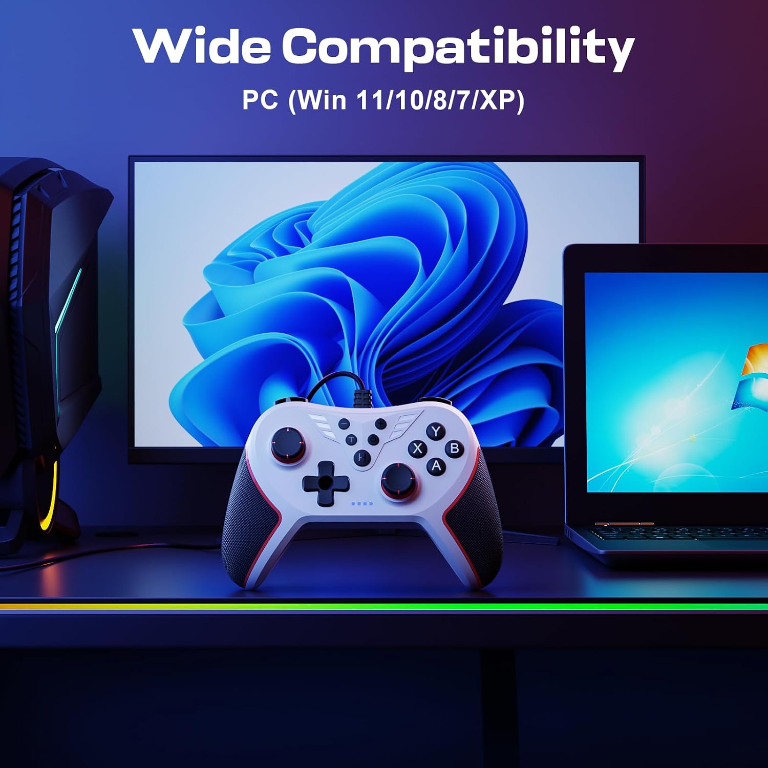Detalle 2 de RivalPlay PC controller wired gaming 79-inch