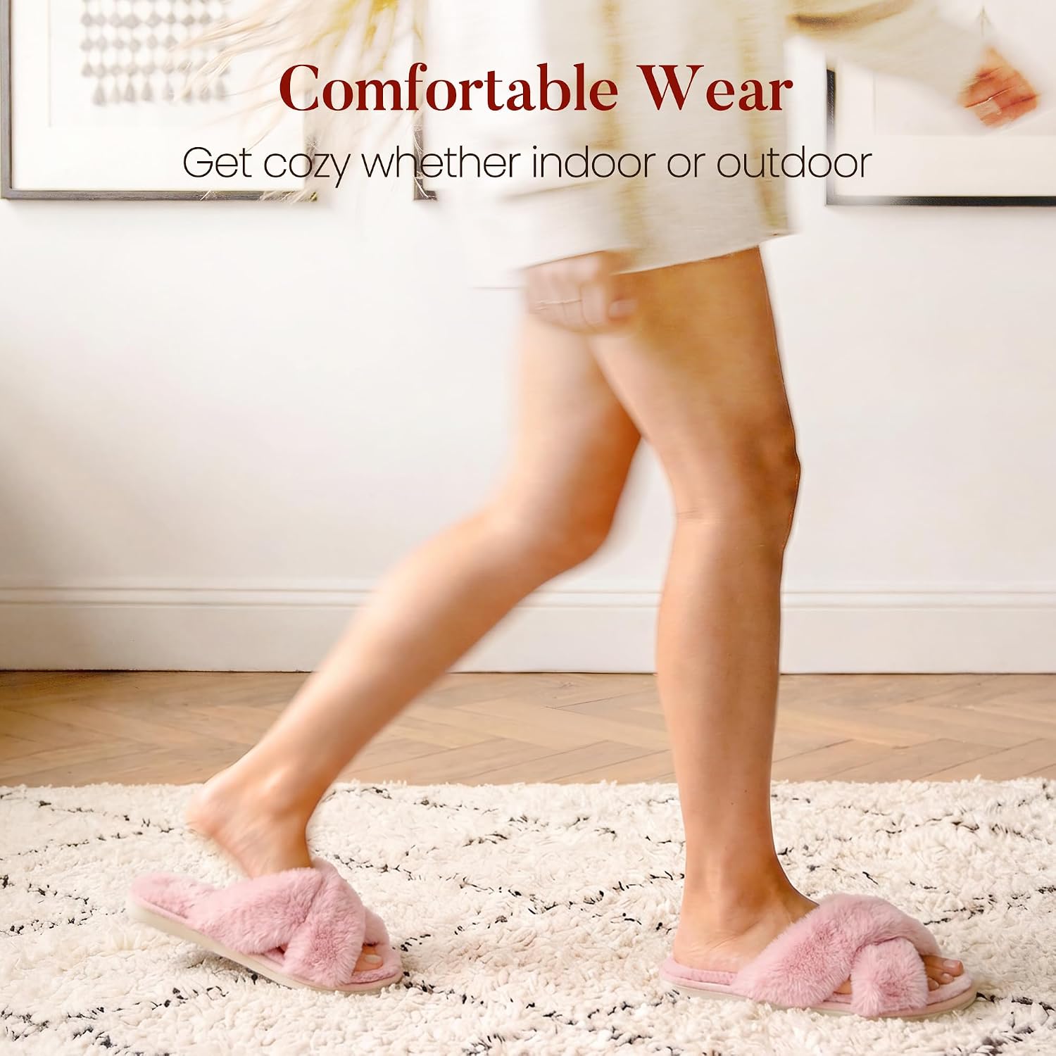 Detalle 1 de Ankis memory foam slippers for women