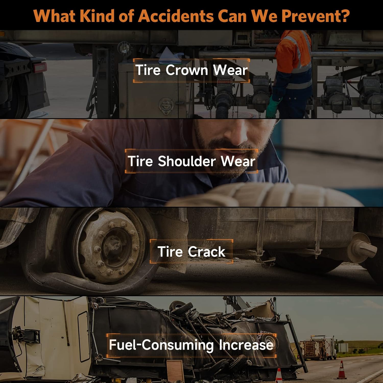 Thumbnail 4 de GUTA Trailer Tire Pressure Monitoring System (RV TPMS) with 8 Sensors, 6 Alert Modes & Signal Booster