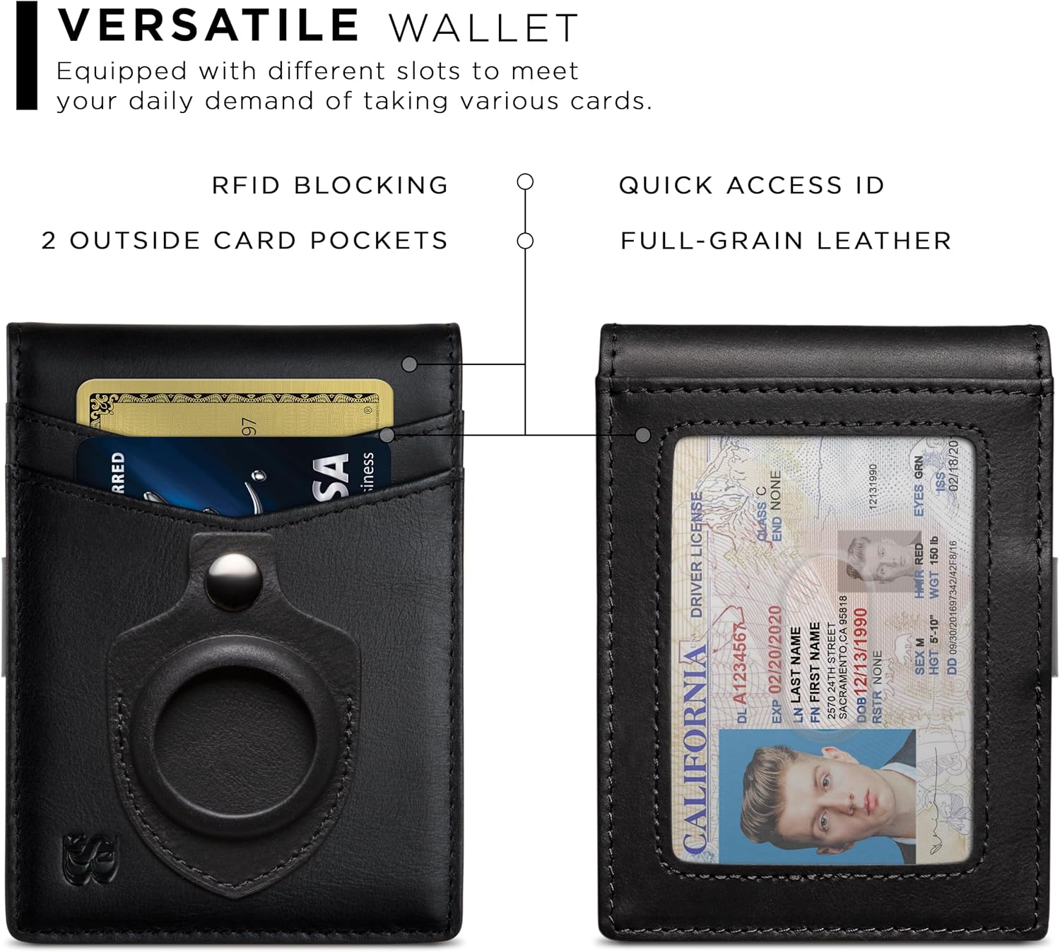 Thumbnail 3 de SERMAN BRANDS Money Clip Wallet 11 slots
