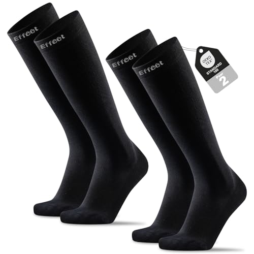 Detalle de Effeet medias de compresión 20-30 mmHg acolchadas, 2 pares para mujer y hombre
