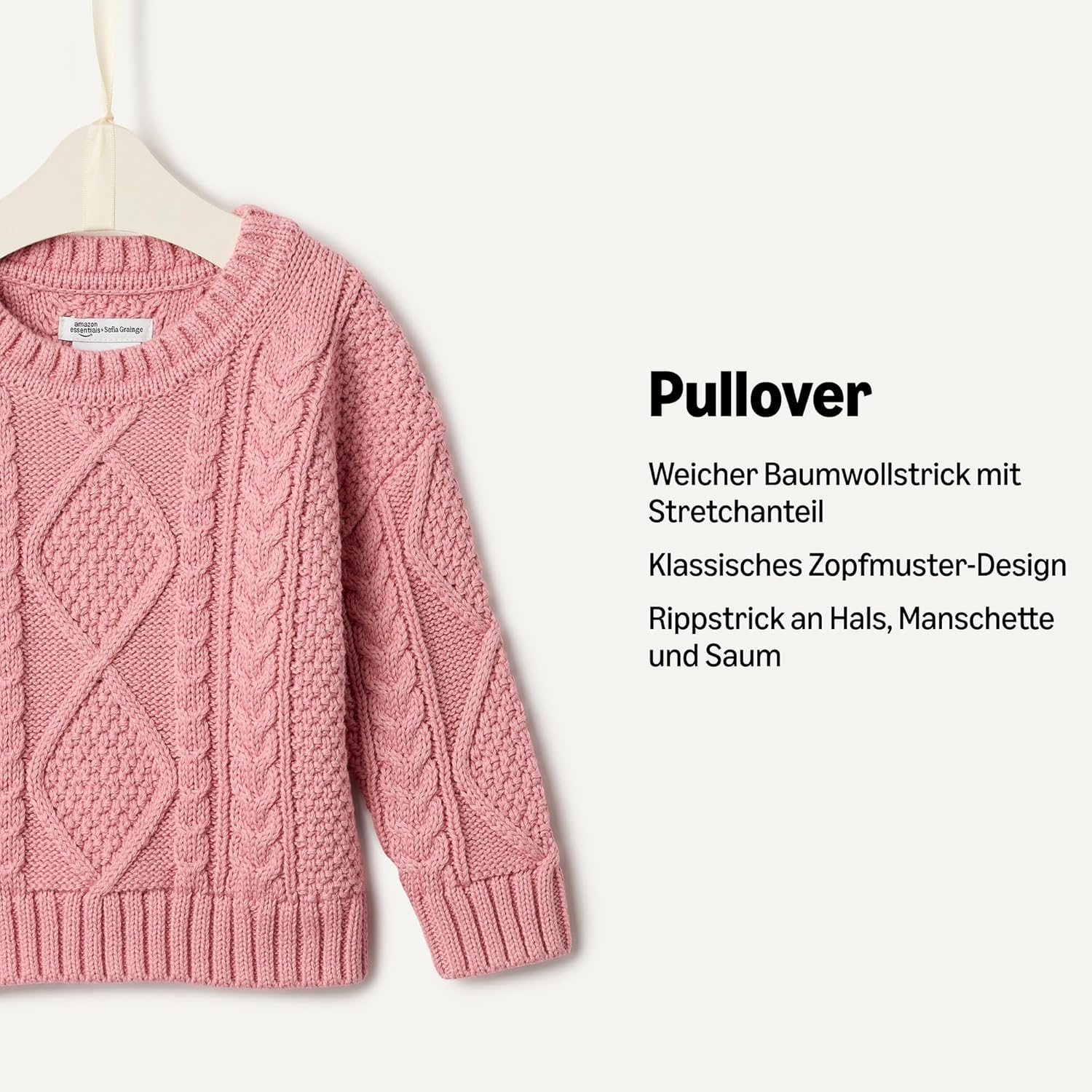Thumbnail 2 de Pull bébé garçon col rond à torsades Amazon Essentials x Sofia Grainge en coton