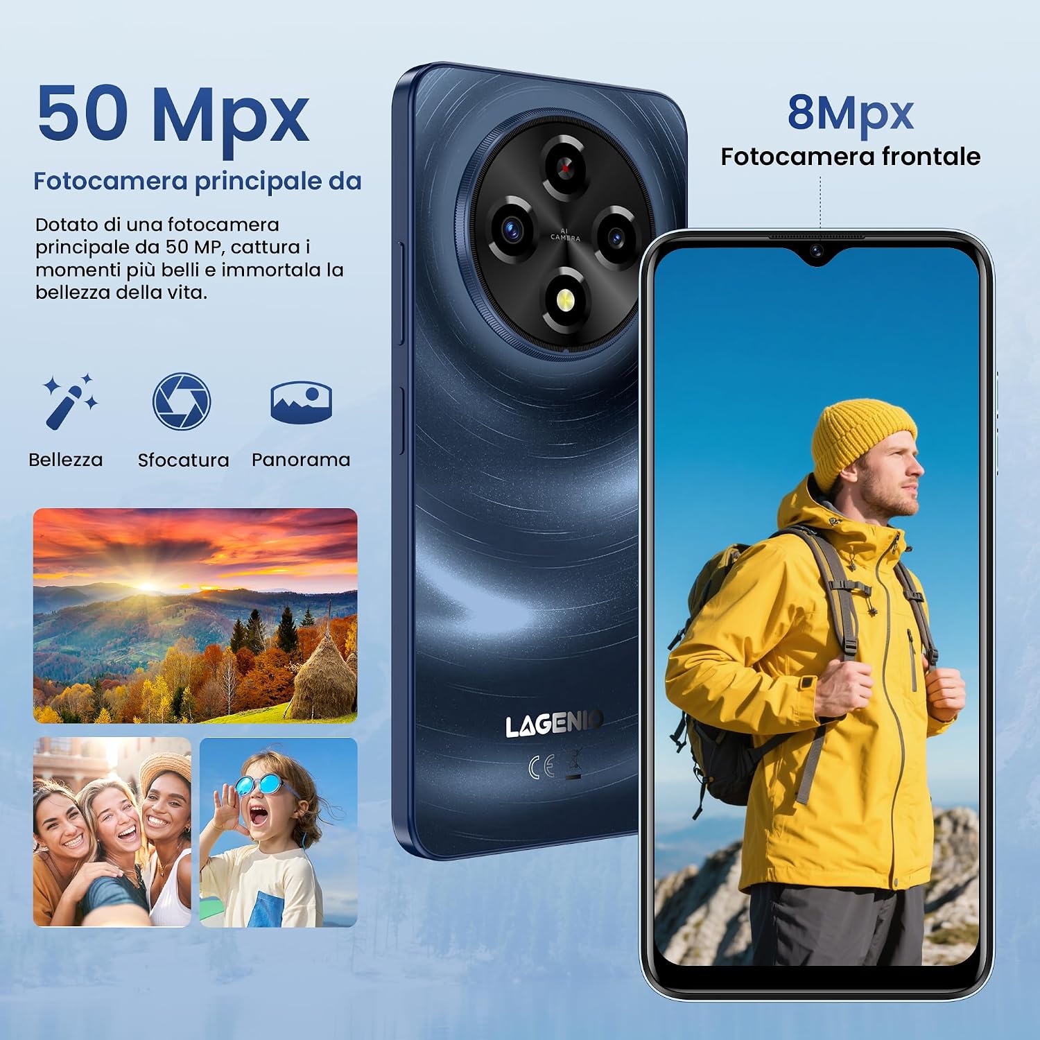 Detalle de LAGENIO A12 Pro: Android 15, schermo 6.9