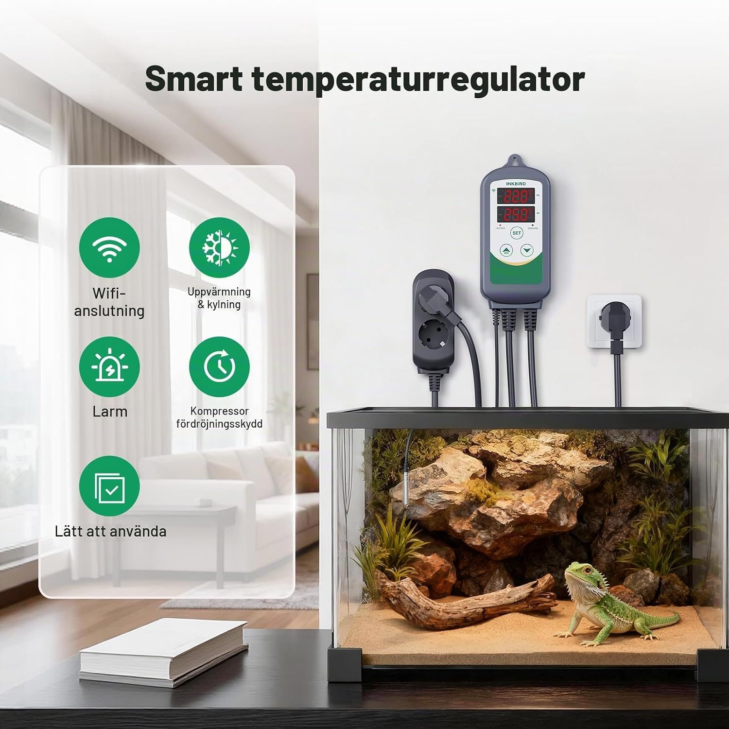 Detalle 2 de Inkbird ITC-308 WIFI temperaturregulator för värme och kyla med appstyrning