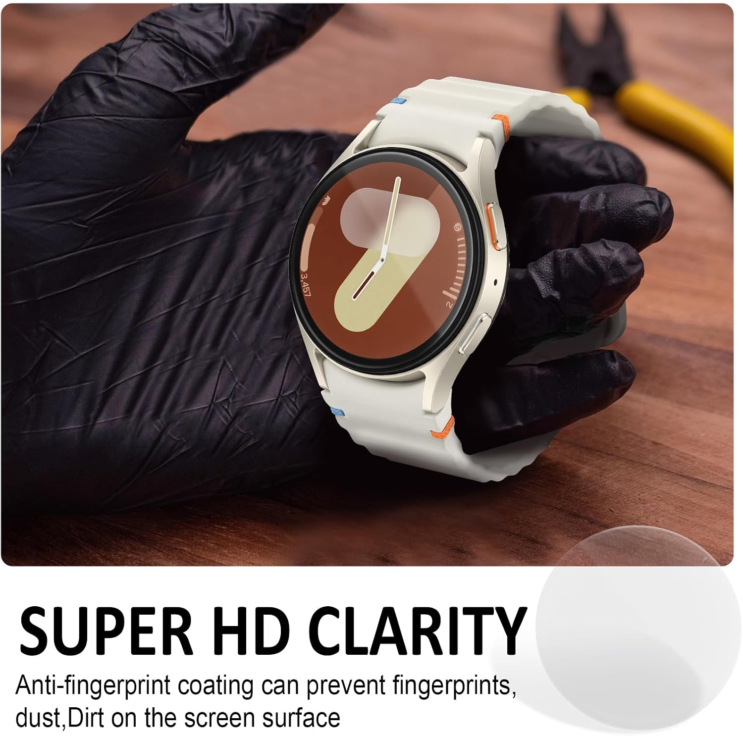 Thumbnail 5 de SPGUARD for Galaxy Watch 7/6/5/4 40mm Tempered Glass Screen Protector, 4-Pack