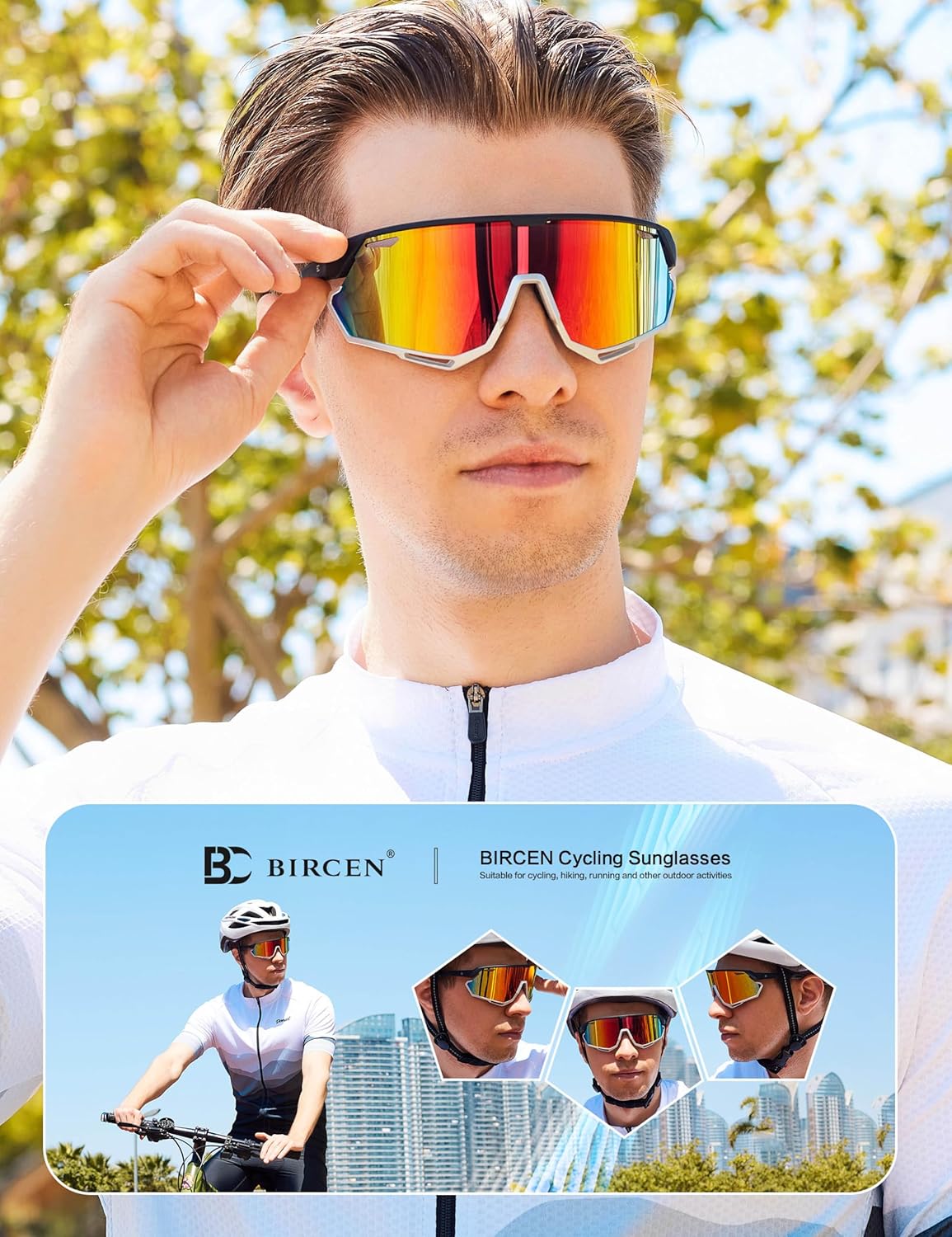 Thumbnail 2 de Bircenpro cycling sunglasses with UV400