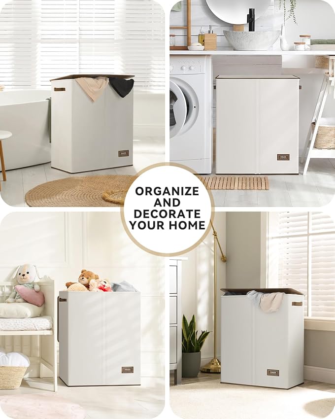 Thumbnail 5 de SOLEDI Luxury Double Laundry Hamper, Large