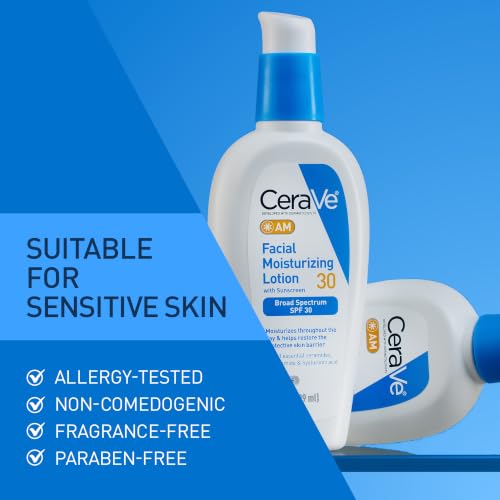Detalle de CeraVe AM Oil Free SPF 30 Face Moisturizer with Niacinamide & Ceramides