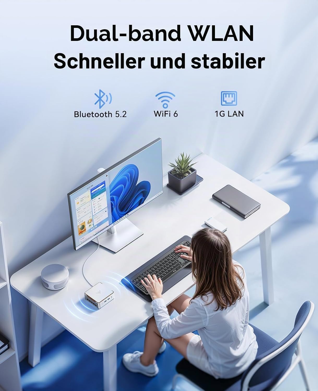 Detalle 2 de NiPoGi Hyper H2 Mini PC mit Intel Core i9-14900HX – kompakte High-End-Leistung