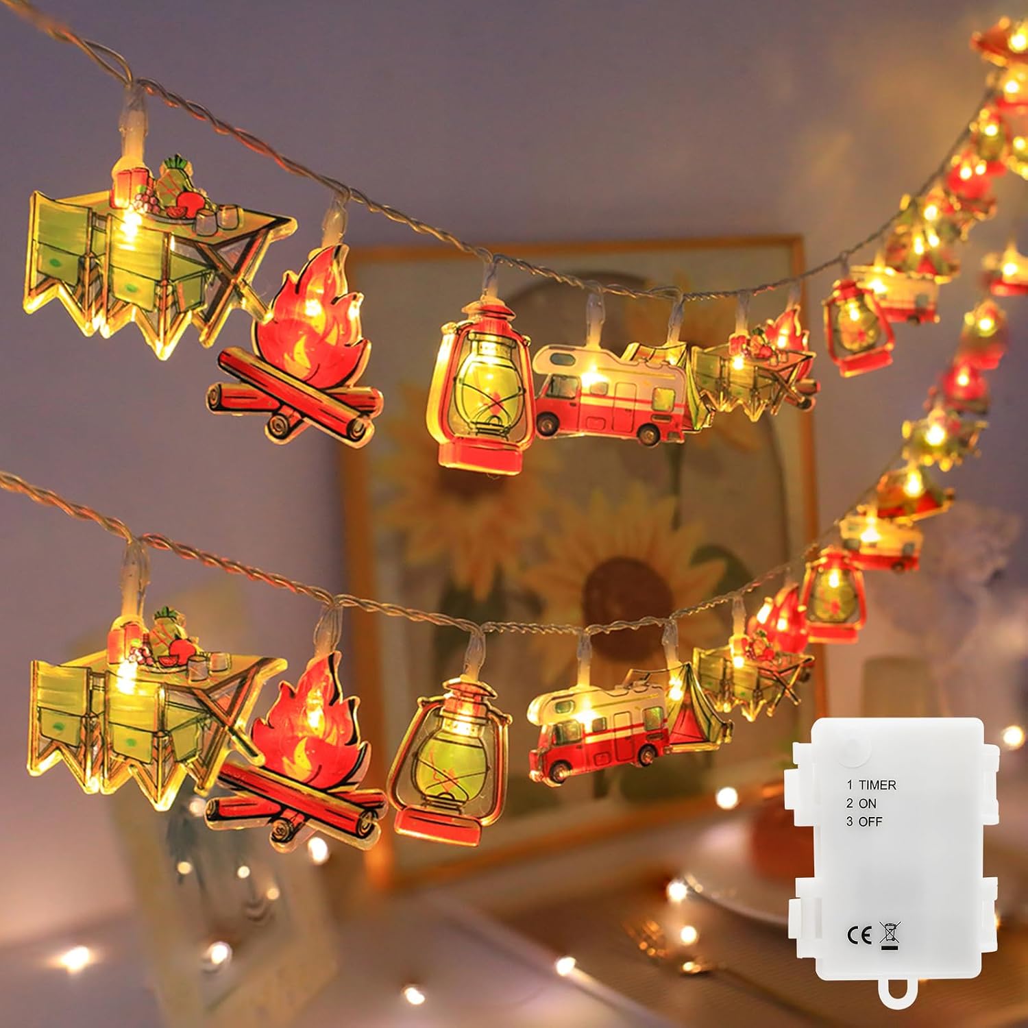 Detalle de AGOTD Camping Lichterkette 3M 20LEDs