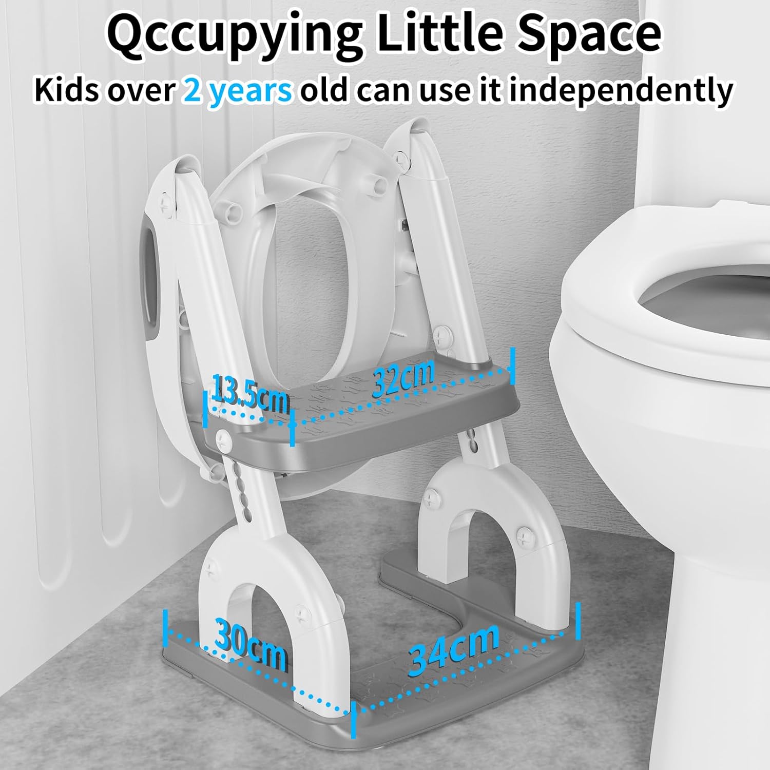 Detalle de Sedile WC per bambini con scale regolabile 2 in 1 (accessorio per WC aggiornato)