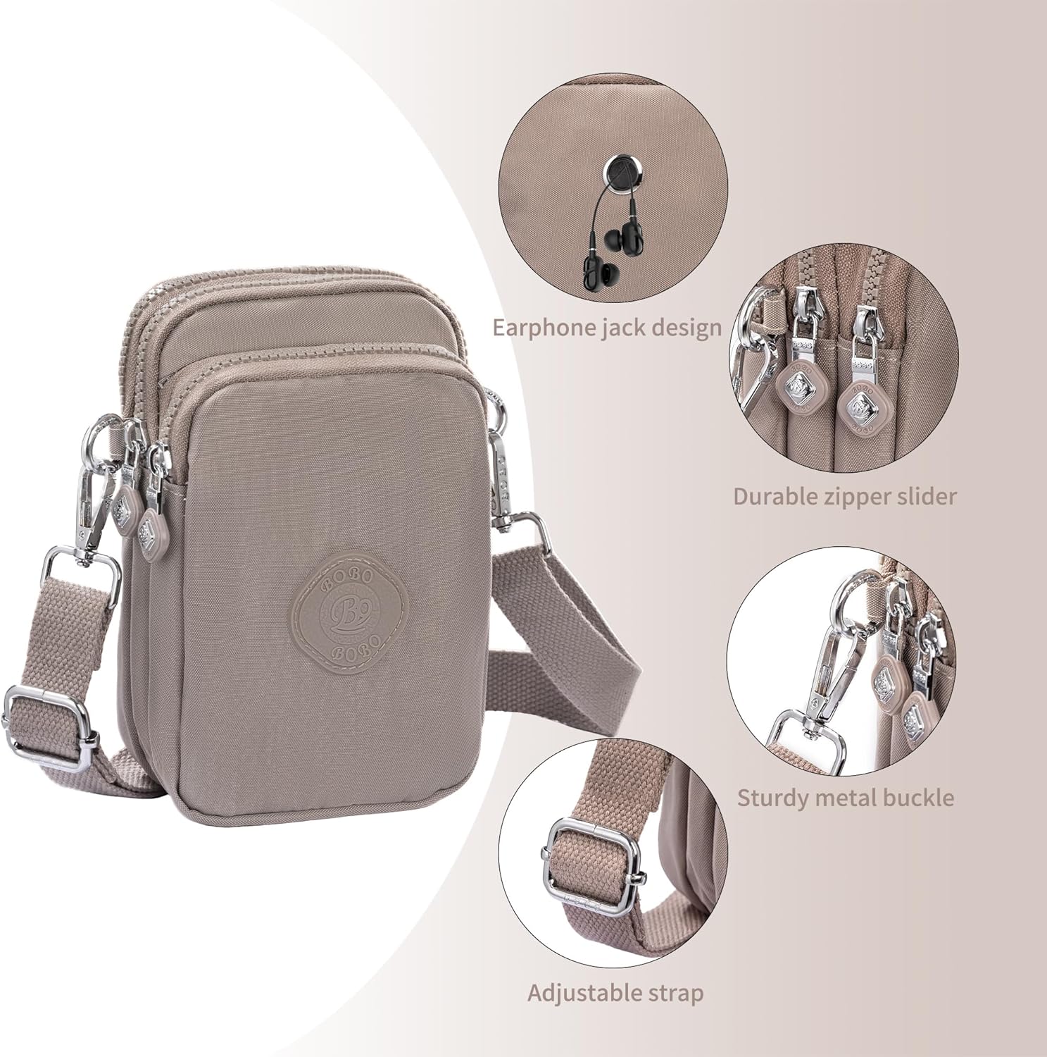 Detalle de OPXTO Small Women’s Crossbody Bag with Adjustable Strap