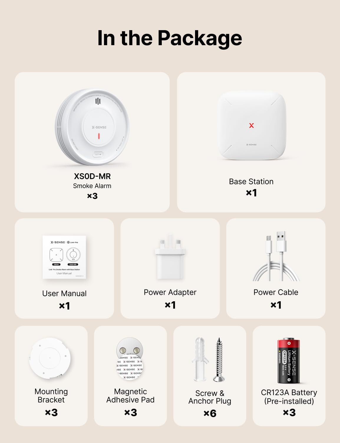 Detalle 2 de X-Sense XS0D-MR31 smart smoke alarm with SBS50 base station for app alerts (2.4 GHz Wi‑Fi)
