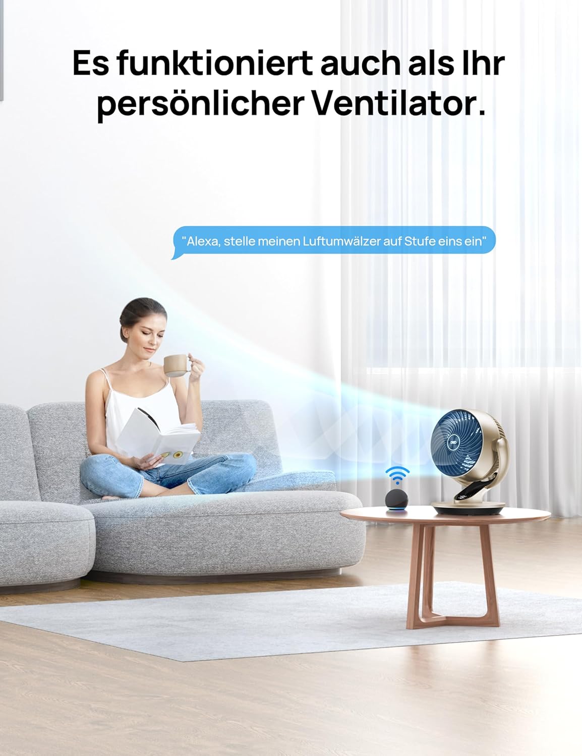 Thumbnail 4 de Dreo 28dB Leiser Smart Tischventilator Lynx S – ruhige Brise mit App- und Sprachsteuerung