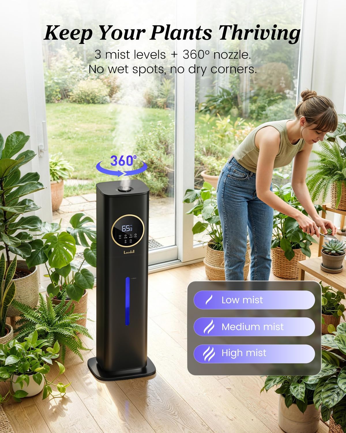 Thumbnail 4 de Humidifier Large Room 8L Cool Mist with Night Light ๐ง