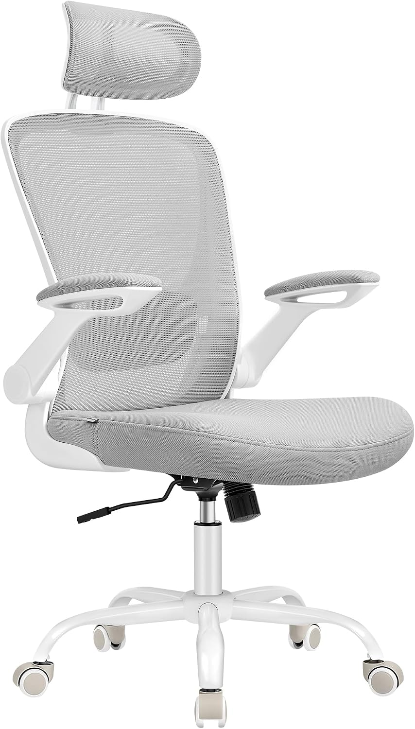 Detalle de SONGMICS OBN047G01 – Sedia da ufficio girevole ergonomica con rete, supporto lombare e poggiatesta