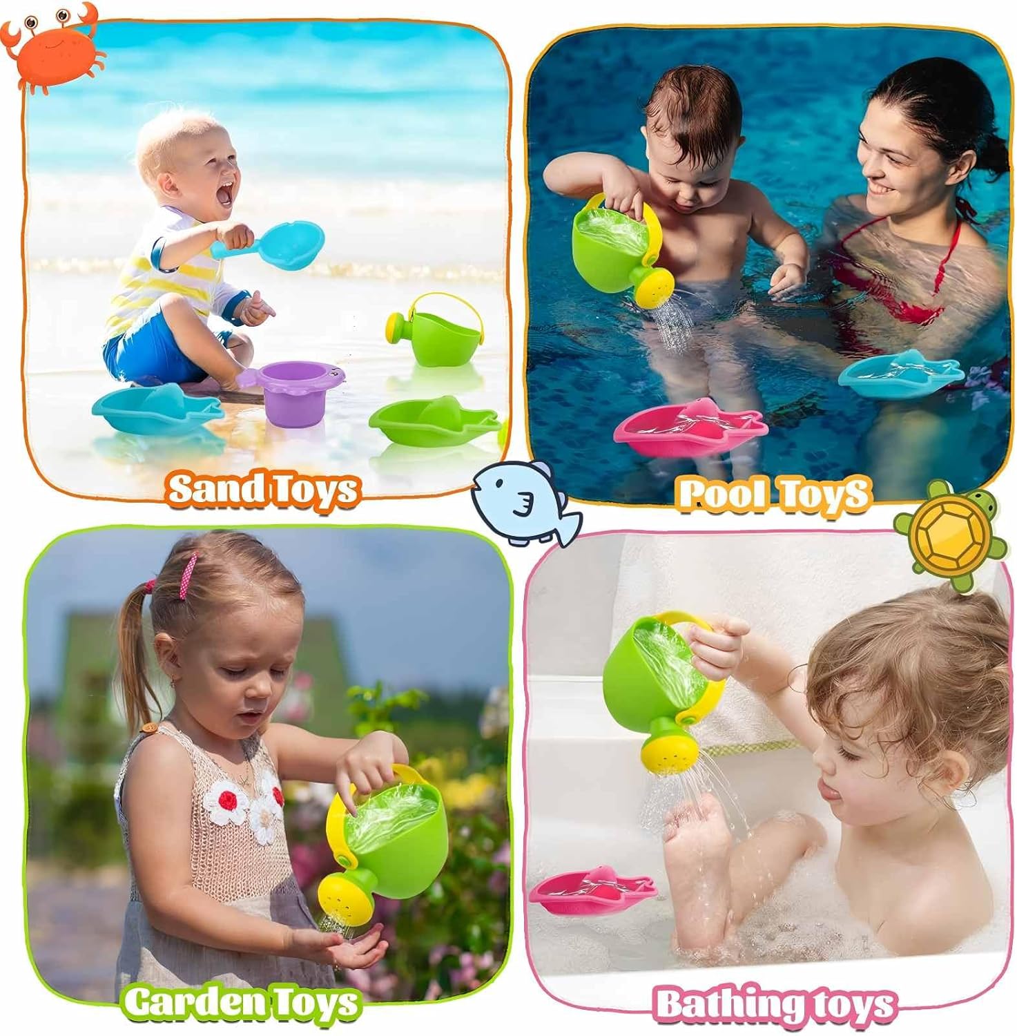 Thumbnail 3 de Baby Bath Toys for 1–5 Year Olds: 10-Piece Mould-Resistant Set for Toddlers
