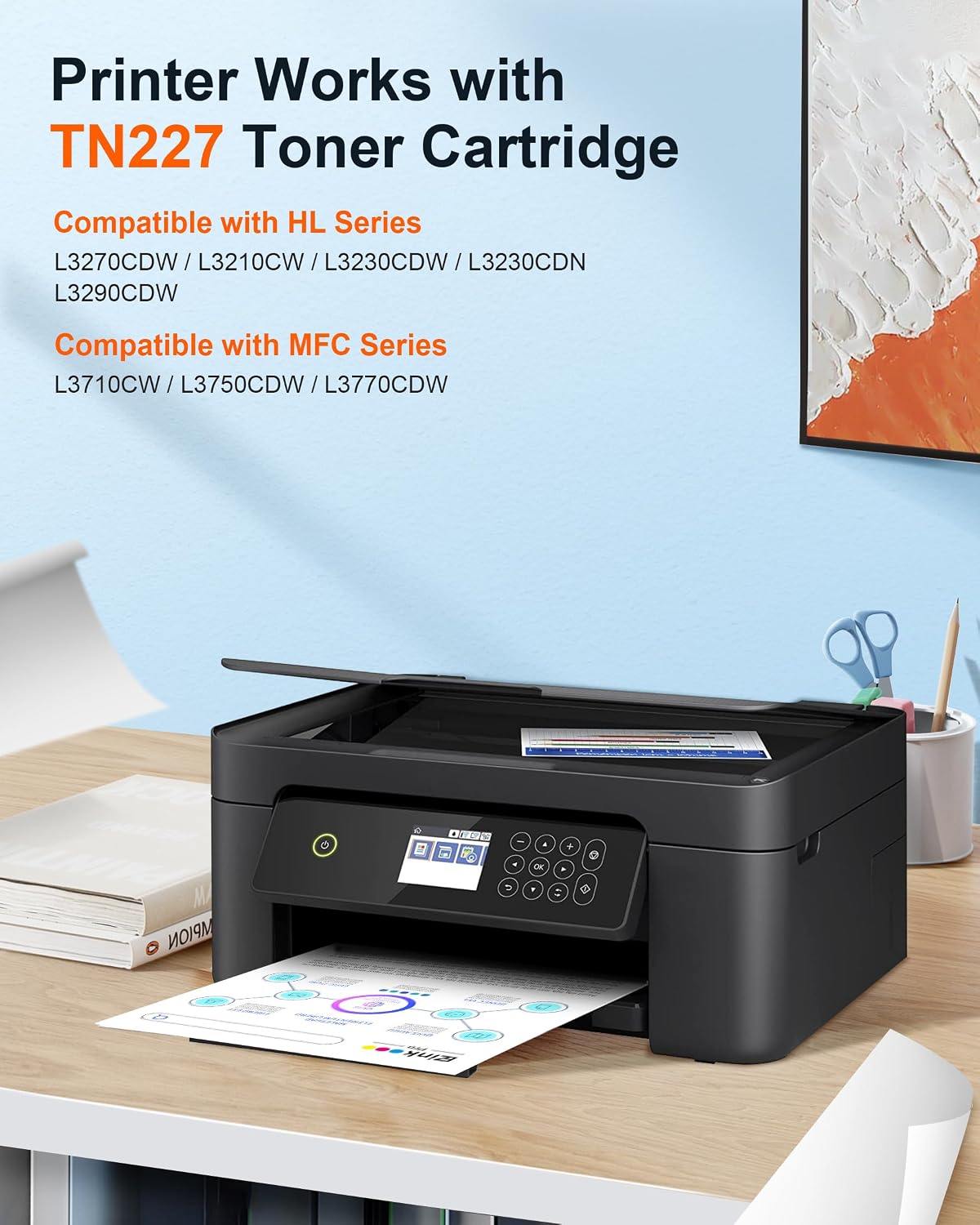 Detalle 2 de E-Z Ink Pro TN227 TN223 Compatible Toner Cartridge 5-Pack for Brother
