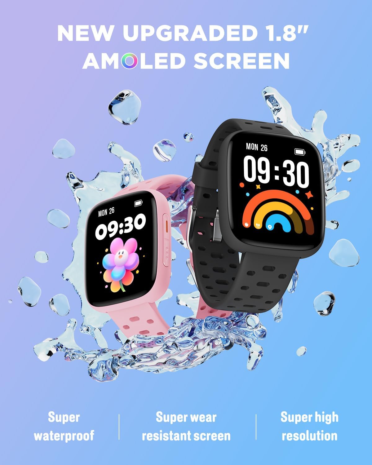 Detalle de BIGGERFIVE Kids Smart Watch 1.8 inch AMOLED