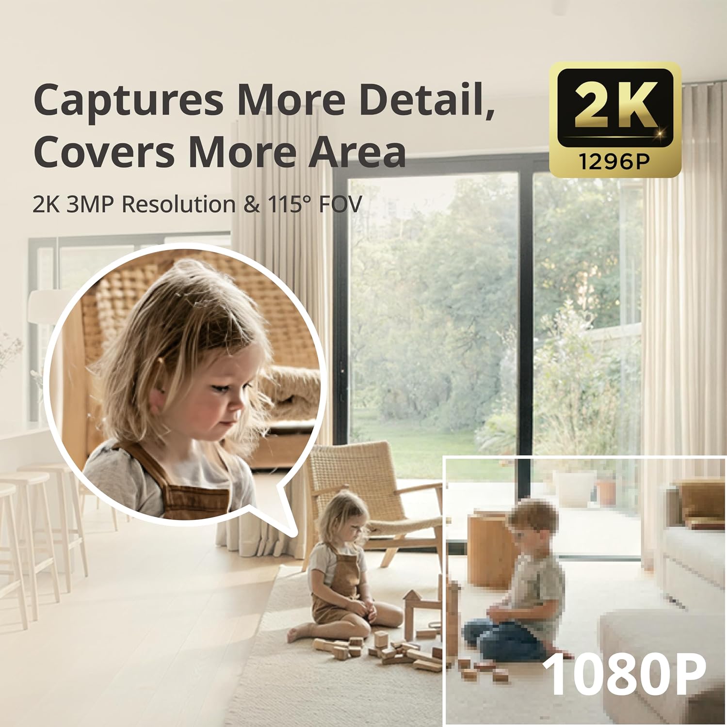 Detalle 2 de D-Link DCS-6013 – kamera wewnętrzna Wi-Fi 2K, 3 MP, AI i pole widzenia 115°