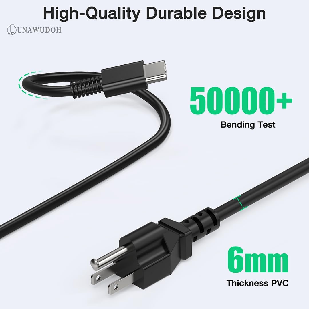 Thumbnail 2 de UNAWUDOH 65W USB-C Laptop Charger for ThinkPad and more