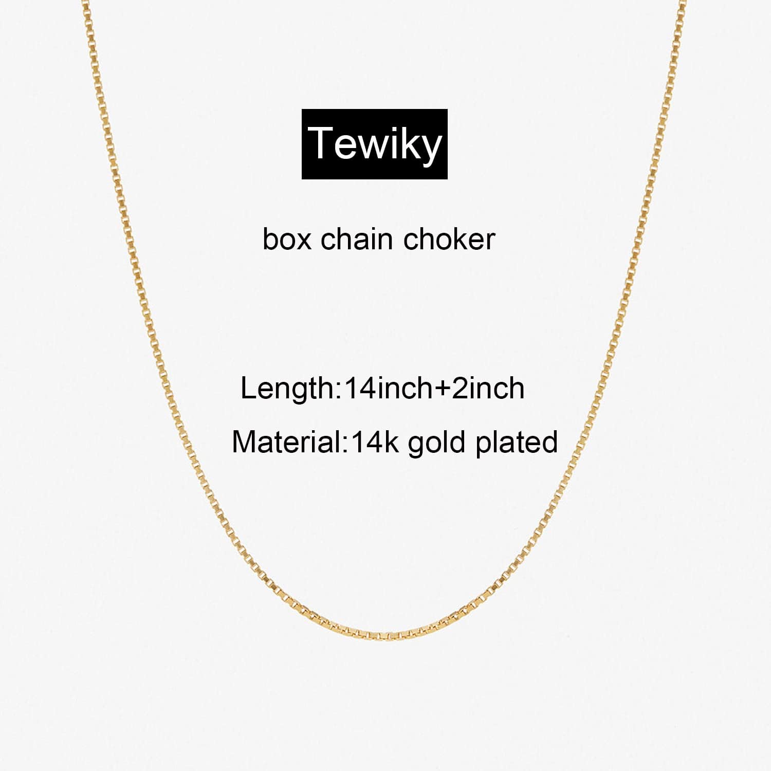 Detalle 2 de Tewiky Gold Chain Necklace, 14K Gold-Plated