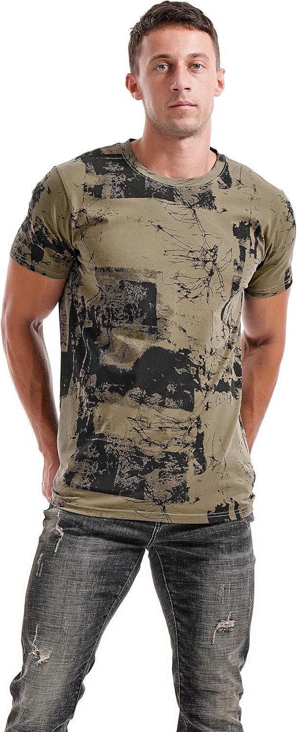 Detalle 2 de RONOMO Men’s Round Neck Short Sleeved T-Shirt (95% cotton, 5% polyester) with medium stretch