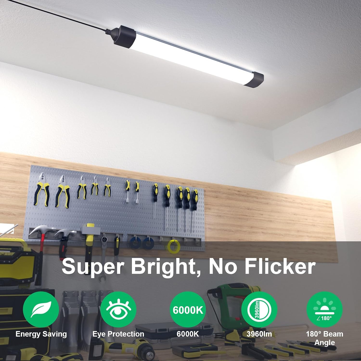 Thumbnail 1 de Amdelne 6000K 4FT LED batten light 36W