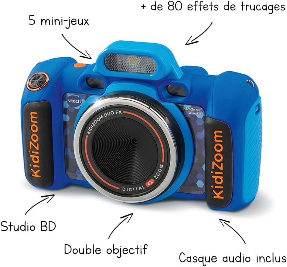 Thumbnail 1 de VTech KidiZoom Duo FX Bleu – Appareil photo numérique pour enfants (4–12 ans)
